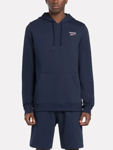 POLERÓN HOMBRE REEBOK IDENTITY SMALL LOGO FLEECE HOODIE ALGODÓN - 1