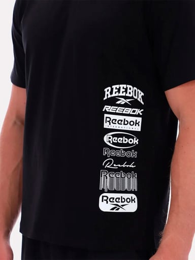 POLO DEPORTIVO HOMBRE REEBOK NEGRO FRANCO SS TEE - 4