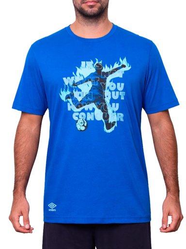 POLO MANGA CORTA ALGODÓN HOMBRE UMBRO ESTAMPADO DR24030-038 - 1