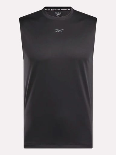 POLO DEPORTIVO SIN MANGAS HOMBRE REEBOK NEGRO ID TRAIN - 4