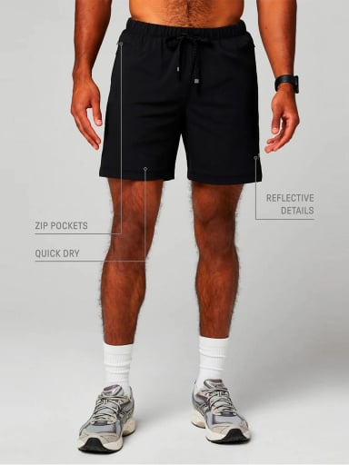 SHORT DEPORTIVO HOMBRE FABLETICS NEGRO MATE THE 7 ONE - 3