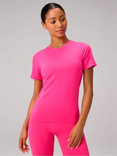 POLO MUJER FABLETICS ROSADO FEATHER TECH - 1