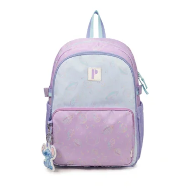 MOCHILA ESCOLAR PORTA JASMINE FLUFFY STITCH - 1