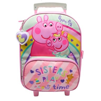 MALETA ESCOLAR CON RUEDAS PEPPA PIG ROSA CLARO - 1