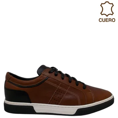 ZAPATILLAS HOMBRE DAUSS URBANAS MARRÓN Z1801N CUERO - 1