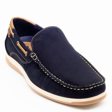 ZAPATILLAS HOMBRE DAUSS CUERO AZUL 1102CA - 3