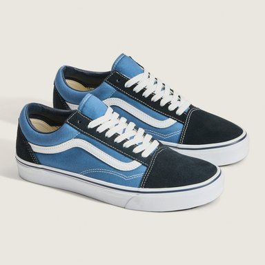 ZAPATILLAS HOMBRE VANS URBANAS AZUL MARINO UA OLD SK CUERO - 1