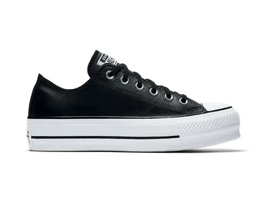ZAPATILLAS MUJER CONVERSE URBANAS NEGRO CT AS LIFT OX CUERO - 1