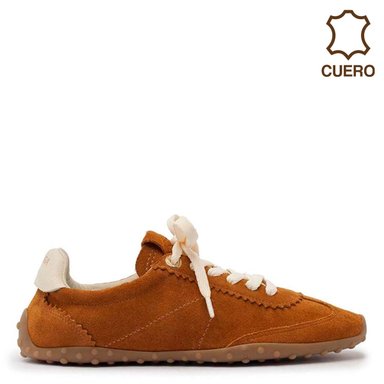 ZAPATILLAS CUERO CASUALES MUJER AREZZO CAMEL - 1