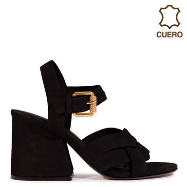 SANDALIAS CUERO MUJER SCHUTZ NEGRO - 1