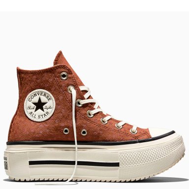 ZAPATILLAS MUJER CONVERSE URBANAS MARRÓN CHUCK TAYLOR ALL STAR DOUBLE STACK PLATFORM DEER - 1