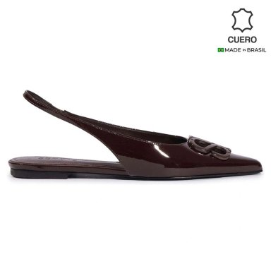 BALLERINAS CUERO MUJER SCHUTZ CHOCOLATE - 2