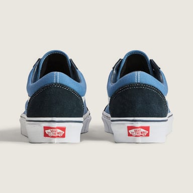 ZAPATILLAS MUJER VANS URBANAS AZUL MARINO UA OLD SK CUERO - 4