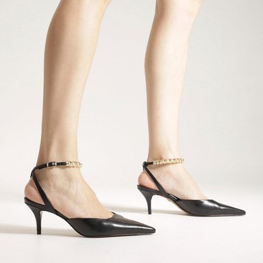 ZAPATOS DE VESTIR CUERO MUJER AREZZO NEGRO - 3