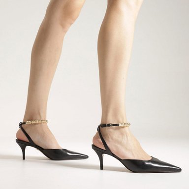 ZAPATOS DE VESTIR CUERO MUJER AREZZO NEGRO - 4