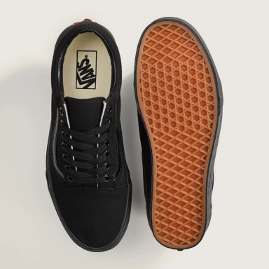 ZAPATILLAS MUJER VANS URBANAS NEGRO UA OLD SK CUERO - 3