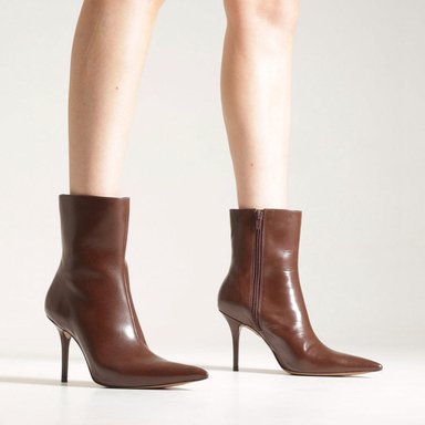 BOTINES MUJER AREZZO CHOCOLATE - 4