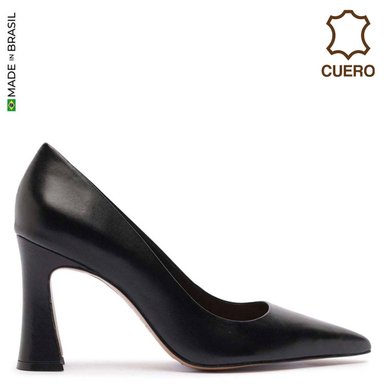 ZAPATOS DE VESTIR CUERO MUJER AREZZO NEGRO - 1