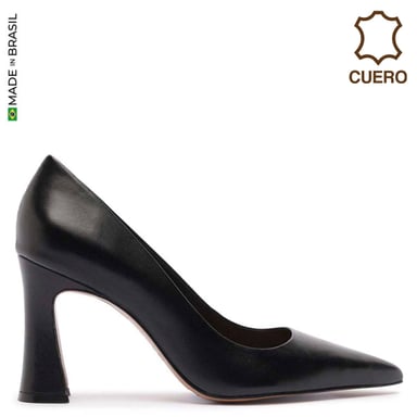 ZAPATOS DE VESTIR CUERO MUJER AREZZO NEGRO - 1