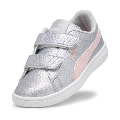 ZAPATILLAS UNISEX PUMA URBANAS PLATEADO SMASH 3.0 GLITZ GLAM V PS - 4