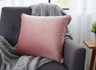 COJIN RIPLEY HOME VELVET PALO ROSA 45X45 CM - 1
