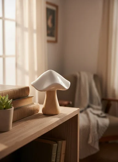 FIGURA RIPLEY HOME HONGO BLANCO CERAMICA 17 CM - 1