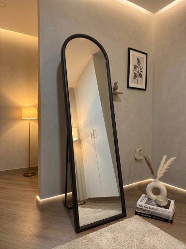 ESPEJO RIPLEY HOME PIE MARCO CILÍNDRICA VIDRIO NEGRO 40 X 160 CM - 1