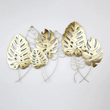ESCULTURA RIPLEY HOME HOJAS DORADAS 78.5X50 - 1