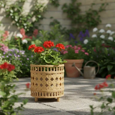 MACETERO RIPLEY HOME BAMBÚ 31.5 X 33.5 X 31.5CM - 1