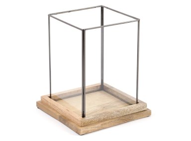 FAROL RIPLEY HOME MADERA METAL NEGRO 30CM - 1