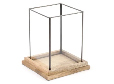 FAROL RIPLEY HOME MADERA METAL NEGRO 40CM - 1