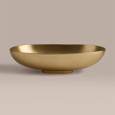 BANDEJA RIPLEY HOME OVALADA DORADA 26X14 CM - 1