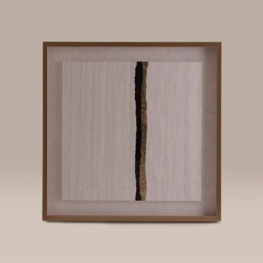 ESCULTURA RIPLEY HOME VOL LINEA CENTRAL NEGRA Y GOLD 60X60 - 1