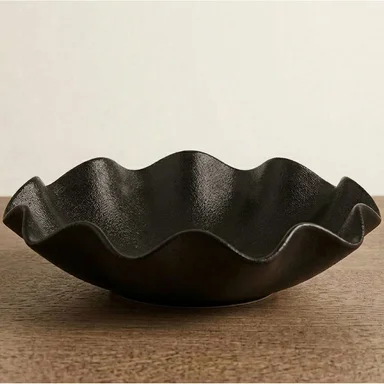 CENTRO DE MESA RIPLEY HOME ONDAS NEGRO 20X20 CM - 1
