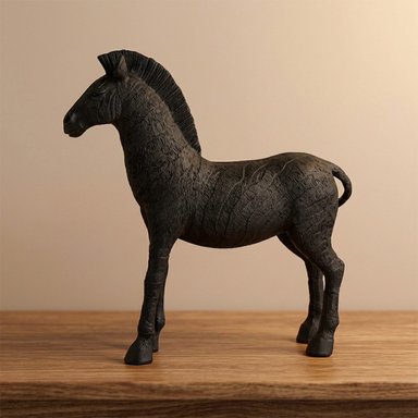 FIGURA RIPLEY HOME CEBRA NEGRA 22.5CM - 1