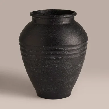 JARRÓN MAISON LINETT FRANJA NEGRO 28.5CM - 2