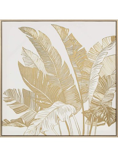 CUADRO RIPLEY HOME PALMERAS GOLD 60X60 CM - 1