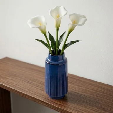 FLORERO RIPLEY HOME CERÁMICA AZUL 29.5CM - 1