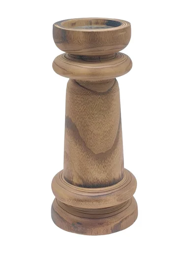 CANDELABRO MADERA M MARRON MOK - 1