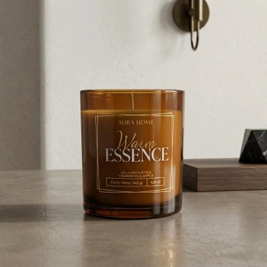 VELA AROMÁTICA ALIRA HOME CON CERA DE SOJA CINAMMON + APPLE - 1