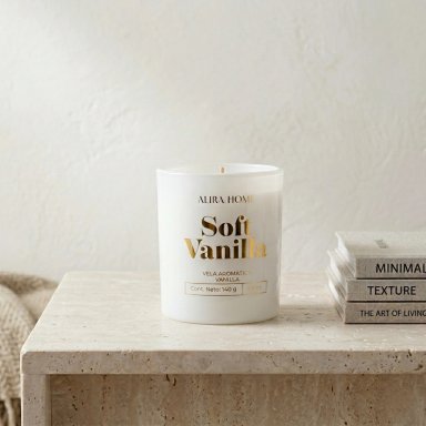 VELA AROMÁTICA ALIRA HOME CON CERA DE SOJA VANILLA - 1