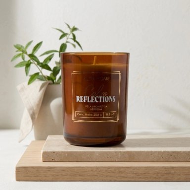 VELA AROMÁTICA CRISTAL ALIRA HOME CON CERA DE SOJA VERBENA - 1