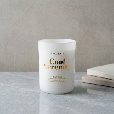 VELA AROMÁTICA CRISTAL ALIRA HOME CON CERA DE SOJA LAVENDER+MINT - 1