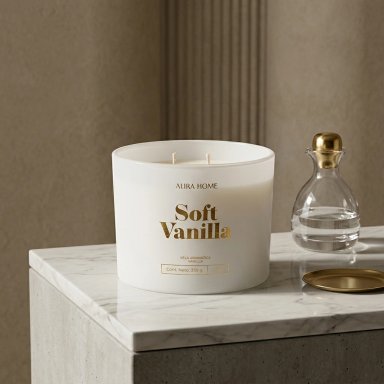 VELA AROMÁTICA ALIRA HOME CON CERA DE SOJA VANILLA - 1