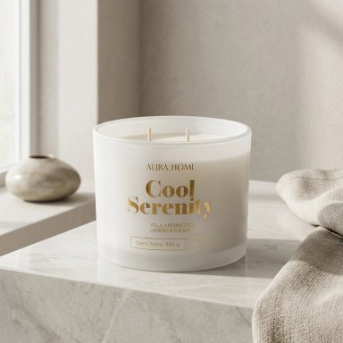 VELA AROMÁTICA ALIRA HOME CON CERA DE SOJA LAVENDER+MINT - 1