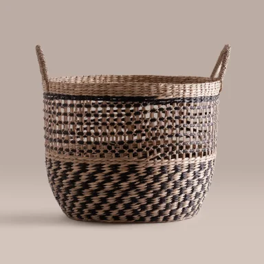 CANASTO RIPLEY HOME MOSAICO NEGRO 38CM - 1