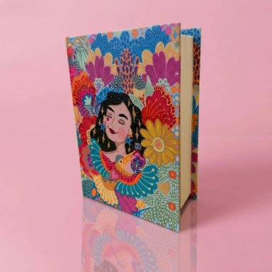 CAJA LIBRO FOLKÁNICA MUJER 25X18 CM - 1