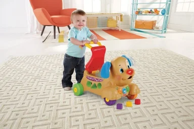 JUGUETE BEBÉ FISHER PRICE L PERRITO CAMINA RÍE Y APRENDE - 1