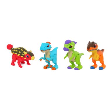 FIGURAS ACCIÓN HAPPY LINE 960217 DINO TROOP KIDS PACK 4 - 1