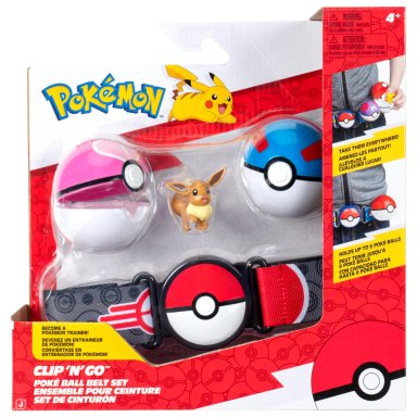 SET DE CINTURON CON POKEBOLA Y FIGURA POKEMON - MODELO ALEATORIO - 1